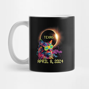 Totality Total Solar Eclipse Cat April 8 2024 Texas Mug